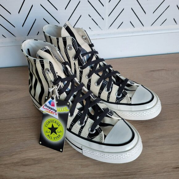 ⭐Converse Chuck 70 Hi 7 Men's Shoes Zebra Print Canvas Glow in the Dark A15032C - Picture 3 of 11